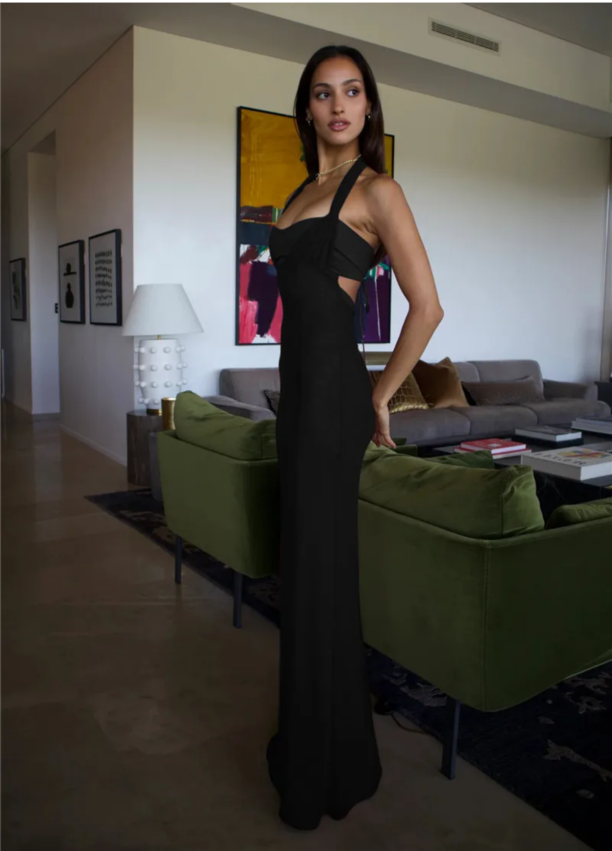 Elegant Backless Sexy  Lace-up Sleeveless Bodycon Maxi Dress