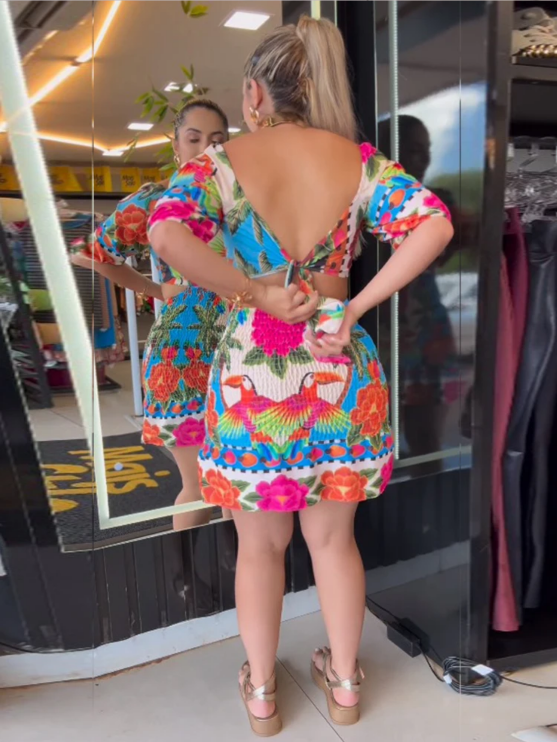 Summer Draped Material E Off The Shoulder Lantern Sleeves Hollow Out Waist Dress