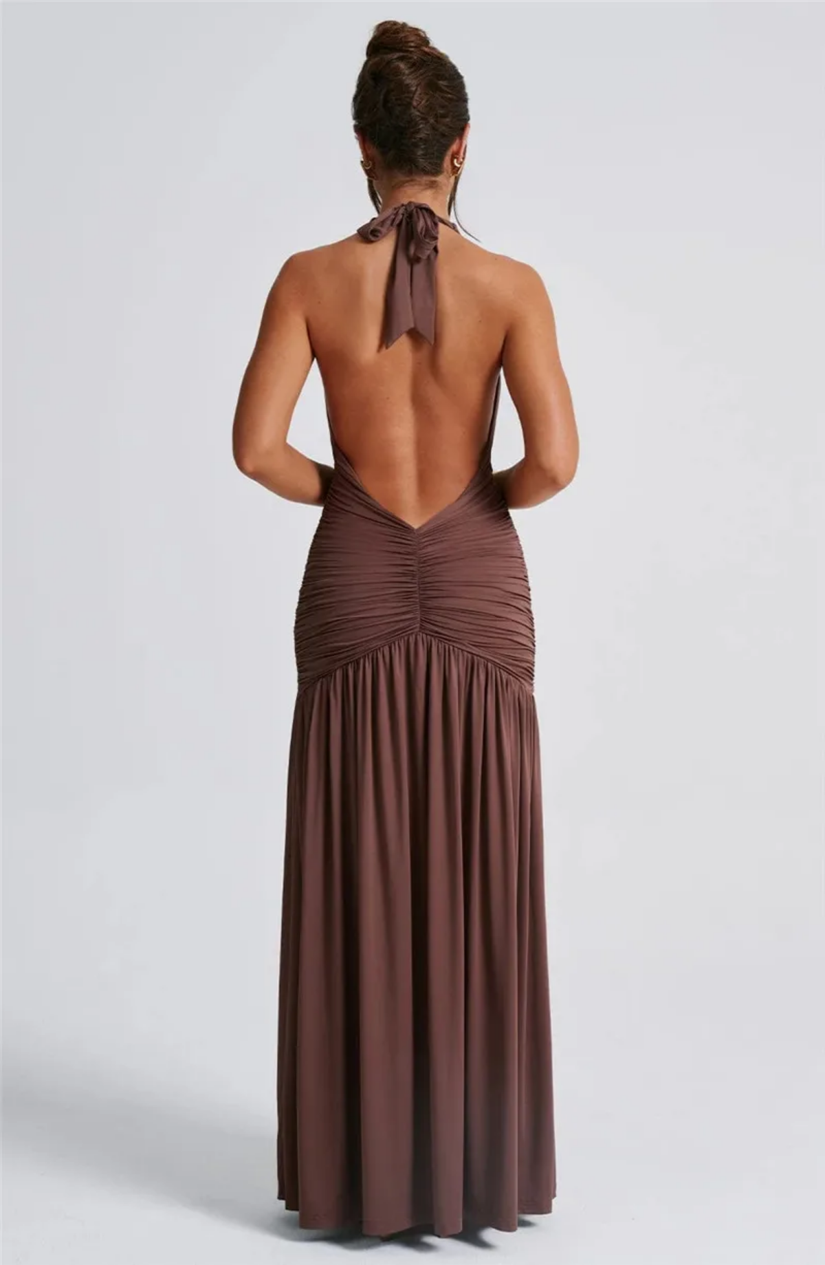 Halter Deep V Neck Backless Maxi Dress Shequila's Fashions Halter Deep V Neck Backless Maxi Dress Shequila's Fashions