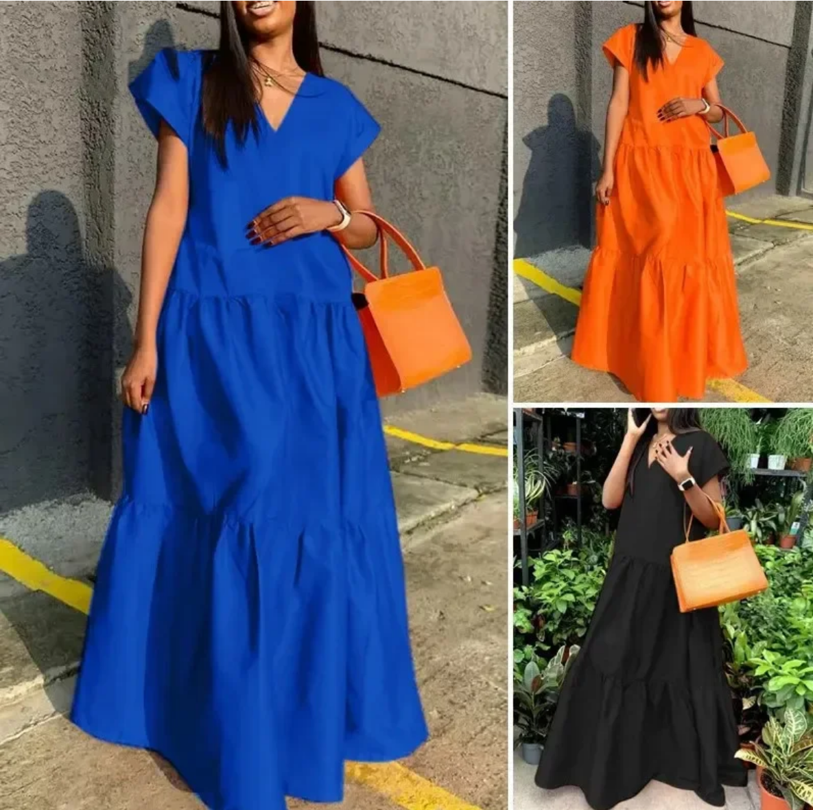 2024 Autumn Loose V-Neck Dress