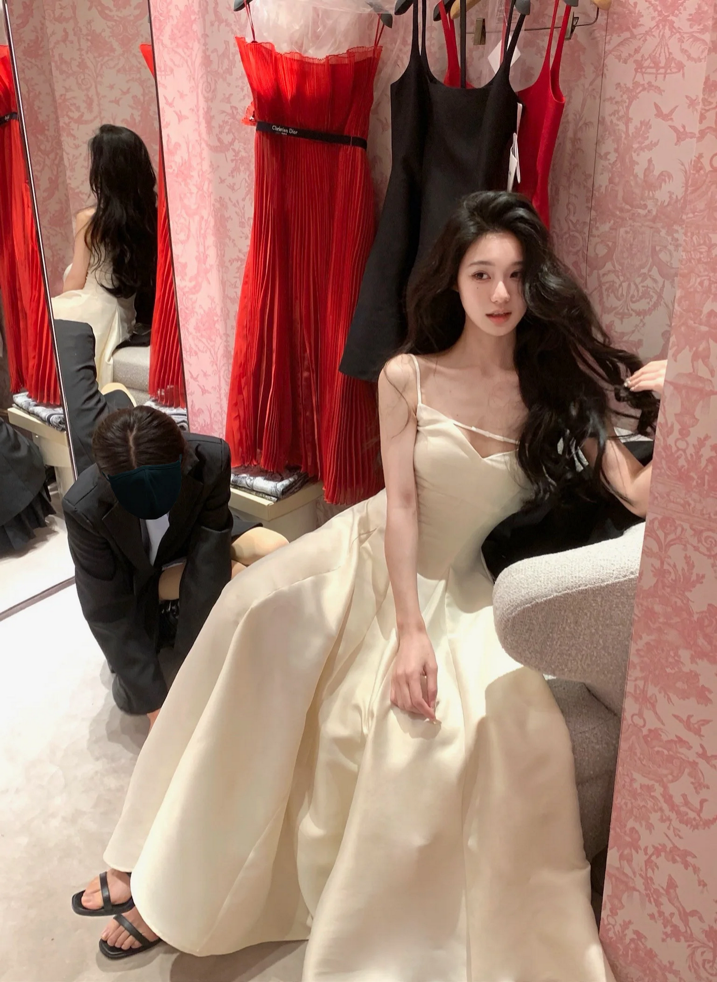 Elegant Solid French RomanticBig Hem Dresses