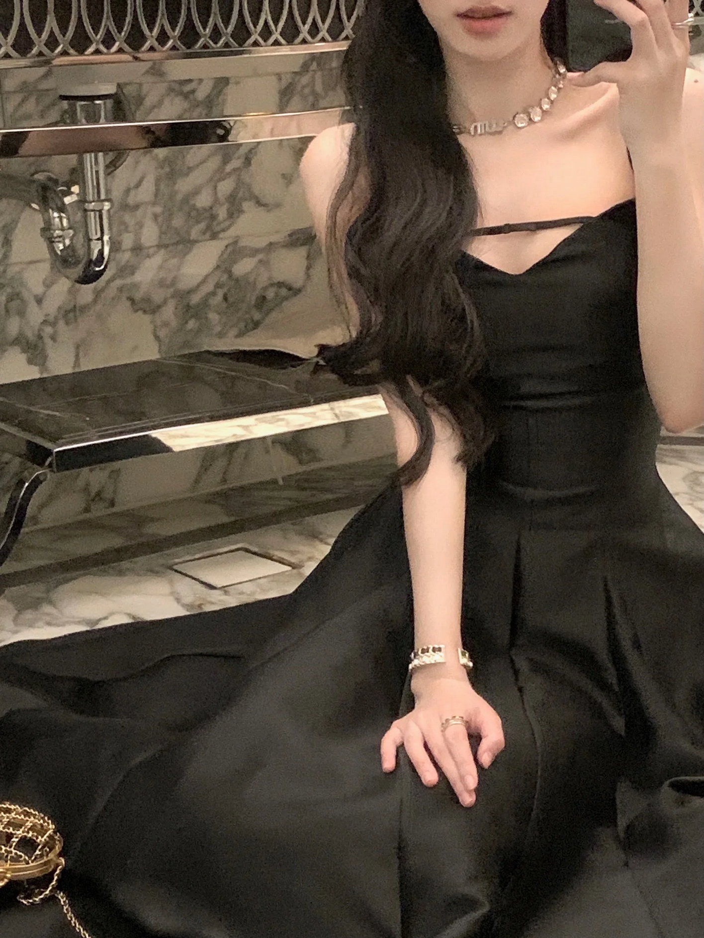 Elegant Solid French RomanticBig Hem Dresses