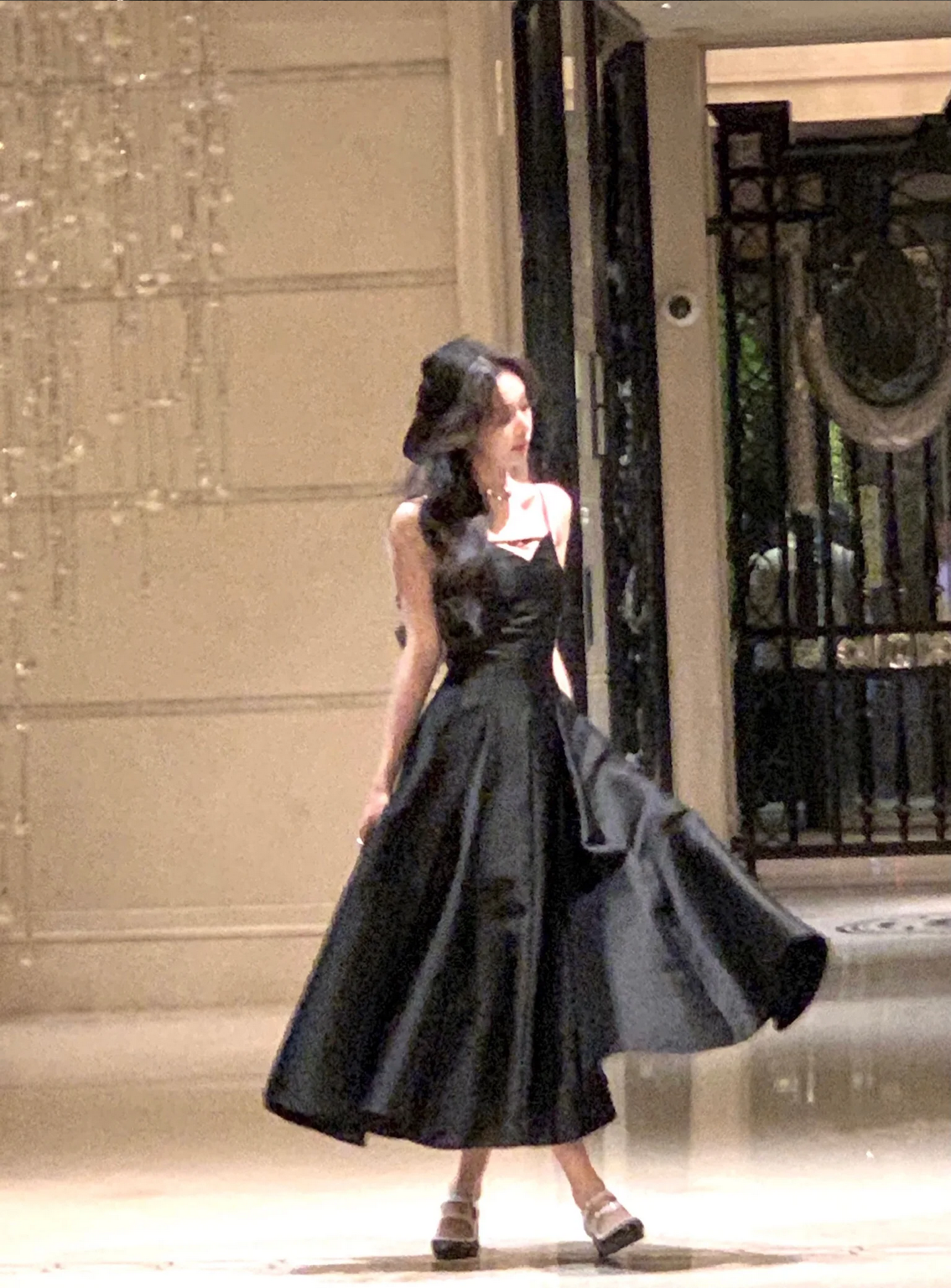 Elegant Solid French RomanticBig Hem Dresses