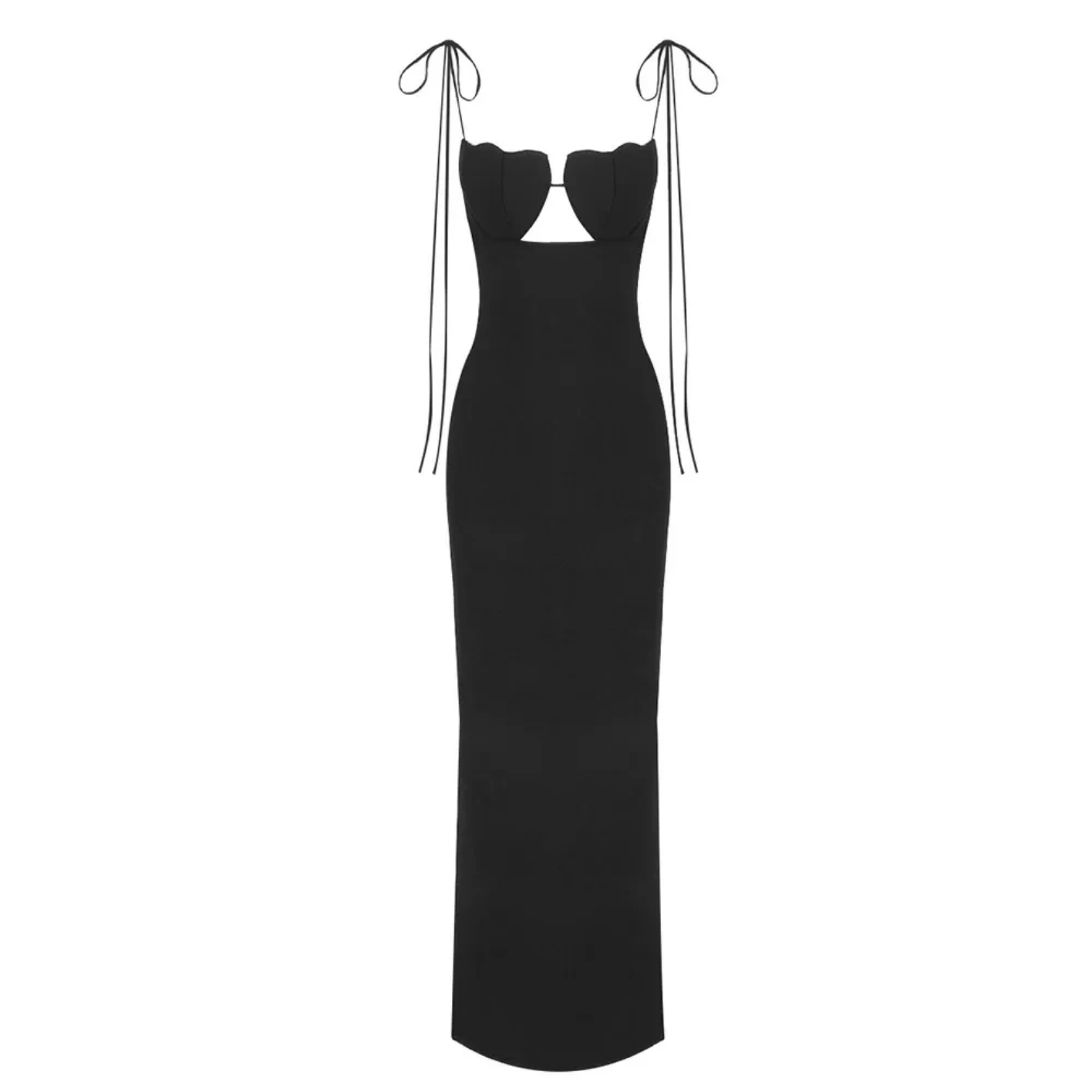 Sexy Sleeveless Backless Yellow Black Shell Long Maxi Bandage Dress