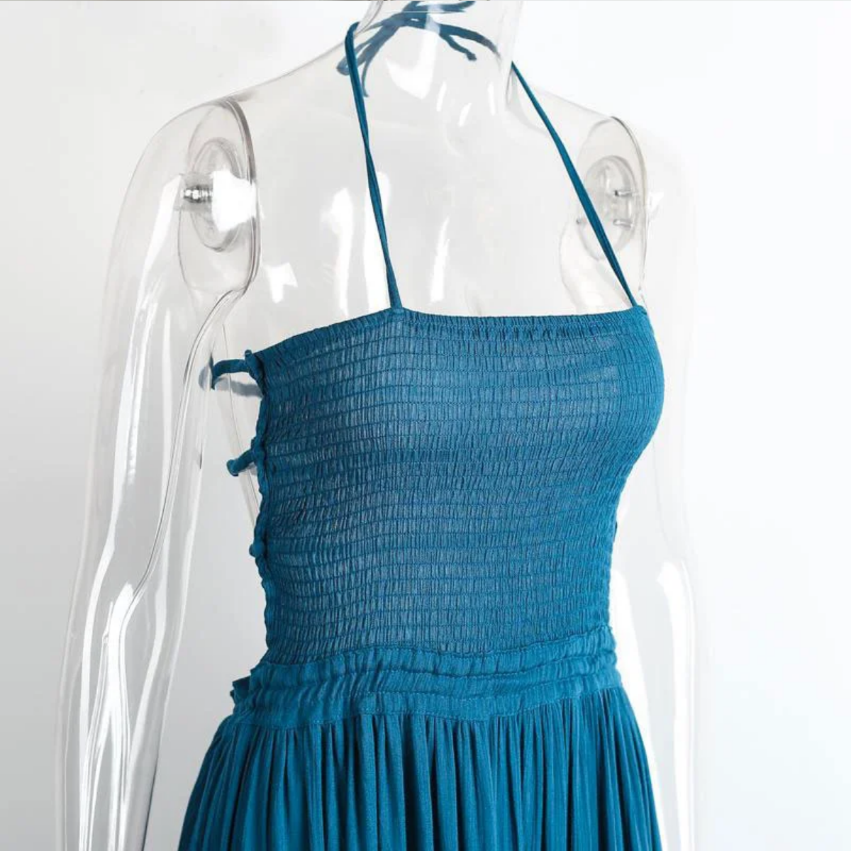 Summer Vacation Long Bare back Cotton Sexy Beach Dress