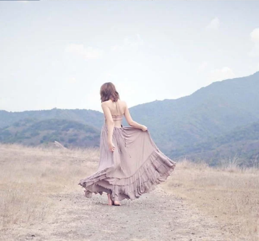 Summer Vacation Long Bare back Cotton Sexy Beach Dress