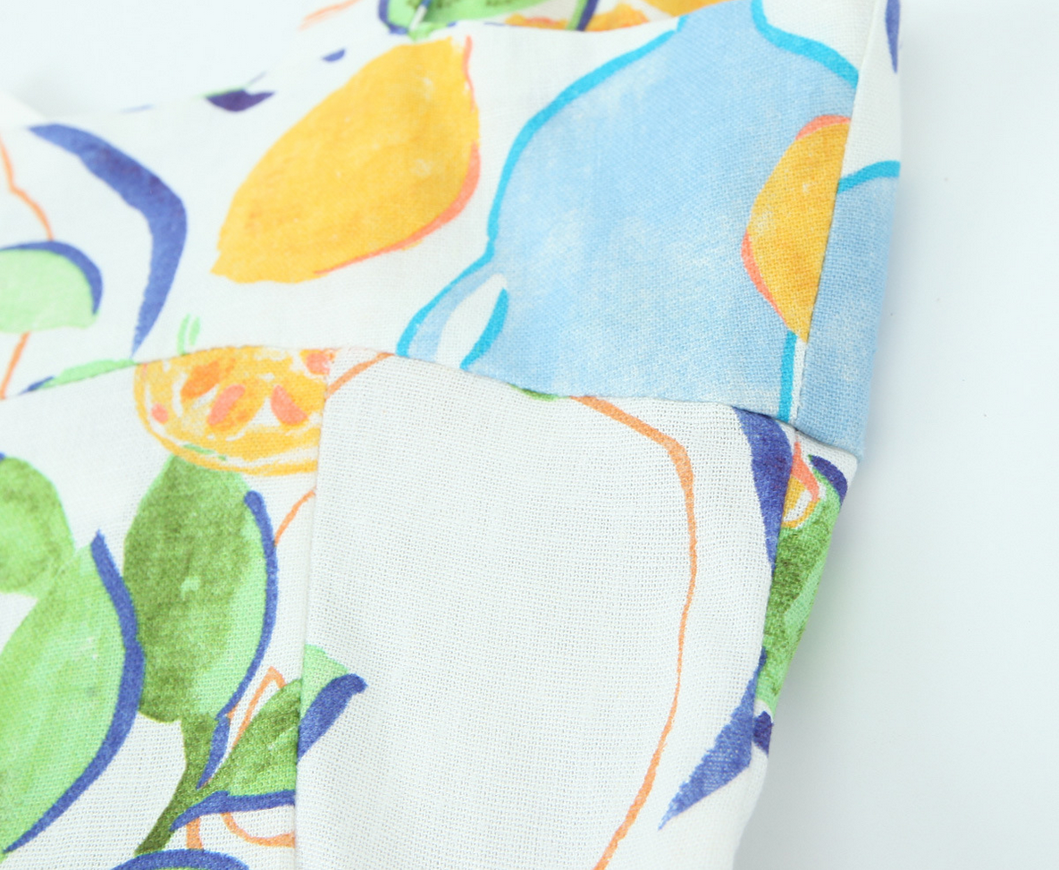 Summer 2024 Holiday Linen Print Slim Fit Sling Midi Long Dress