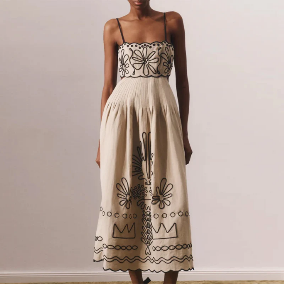 Floral Printed Hollow Out Backless Lace Up Off Shoulder Strapless Midi Dresses