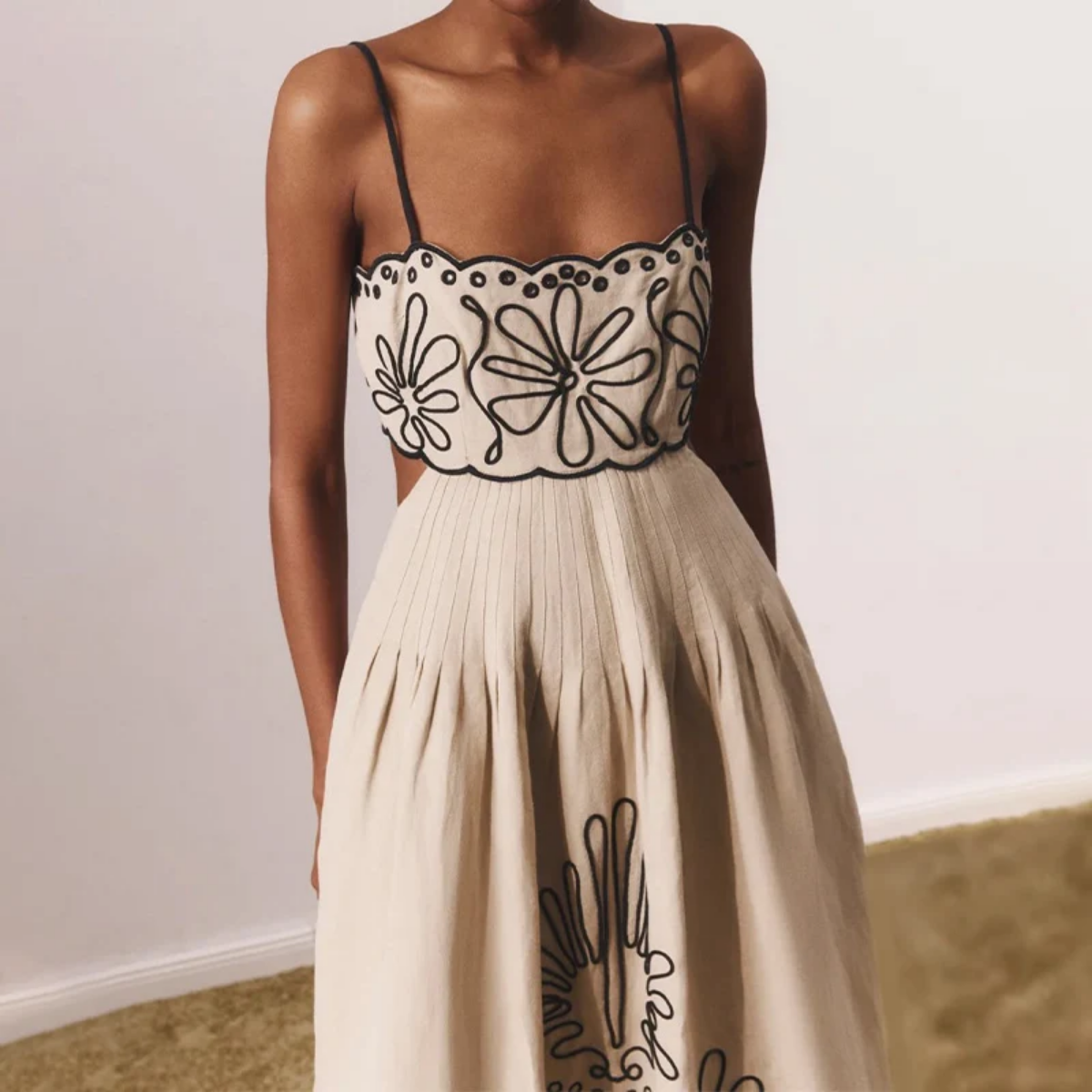 Floral Printed Hollow Out Backless Lace Up Off Shoulder Strapless Midi Dresses