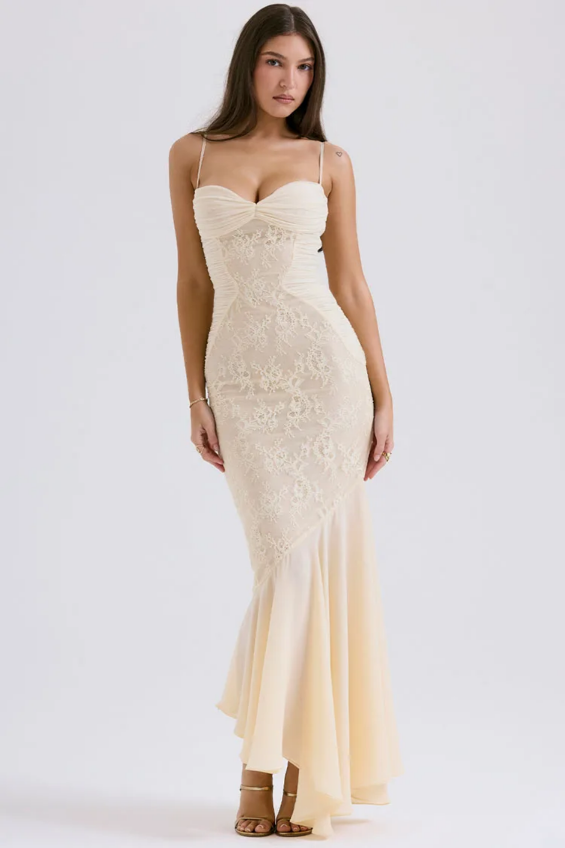 Summer Strapless Sleeveless Off-shoulder Solid Color Dress