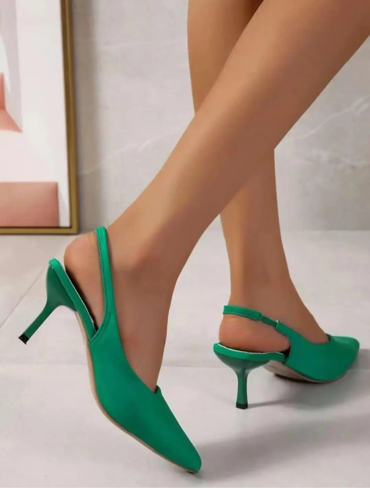 Fashion Elegant Women High Heels Slingback Mules