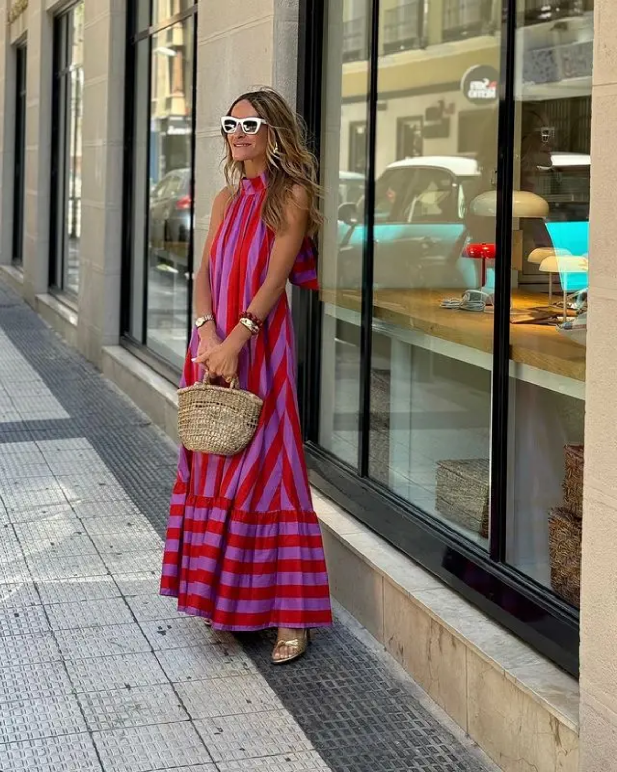 halter neck loose dress Afuyipoi Womens 100% Cotton Halter Neck Loose Casual Maxi Dress With Pockets, Soft Breathable Solid Color Flowy Long Dress, Lightweight Summer Beach