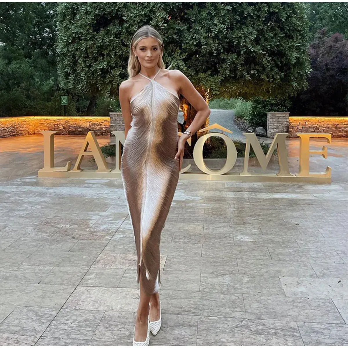 Fashion Tassel Backless Halter Evening Dress