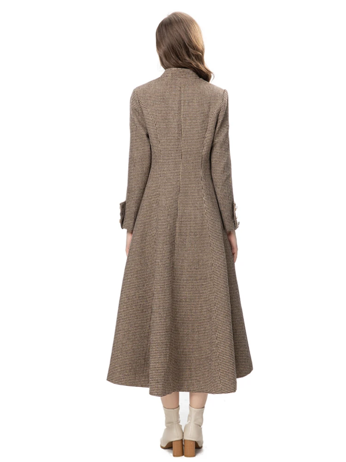 Autumn and Winter CasualSingle-breasted Long Sleeve Solid Color Coat