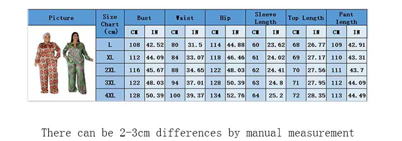 Plus Size Autumn Shirt Blouse and Straight Trouser Print