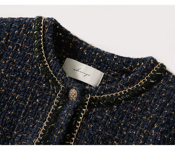 All-Match Tweed Elegant O-Neck Cropped Jacket