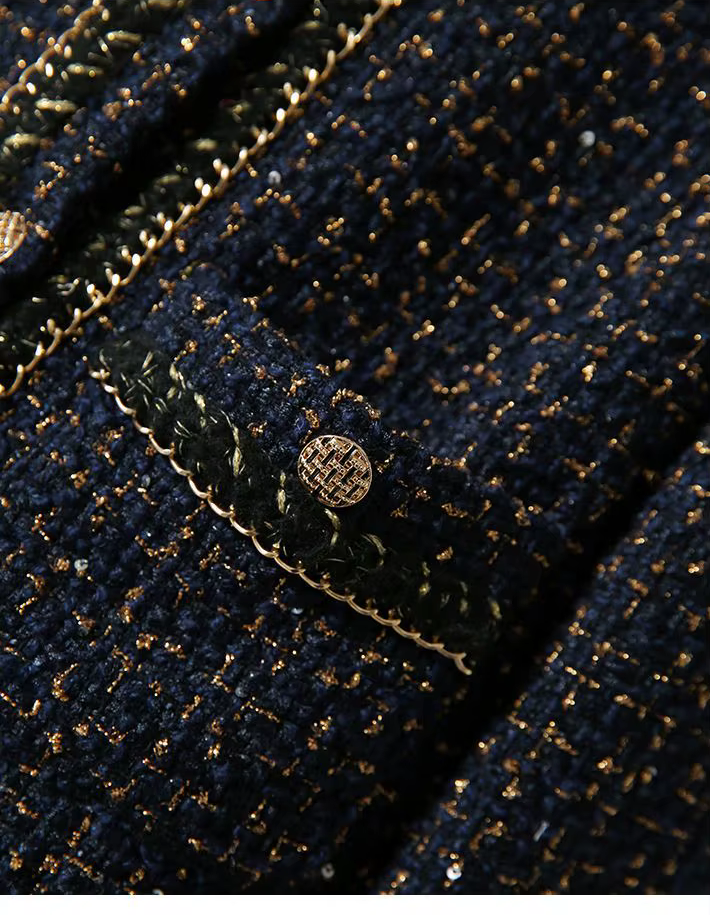 All-Match Tweed Elegant O-Neck Cropped Jacket