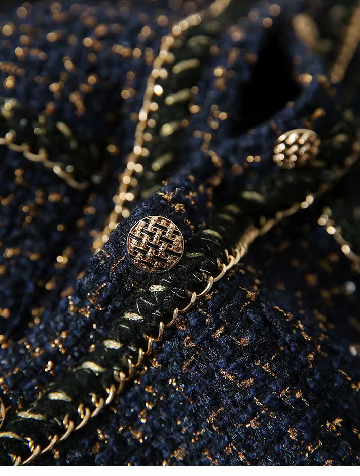 All-Match Tweed Elegant O-Neck Cropped Jacket