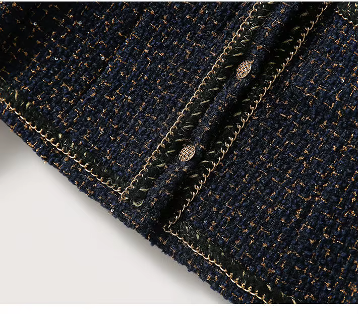 All-Match Tweed Elegant O-Neck Cropped Jacket