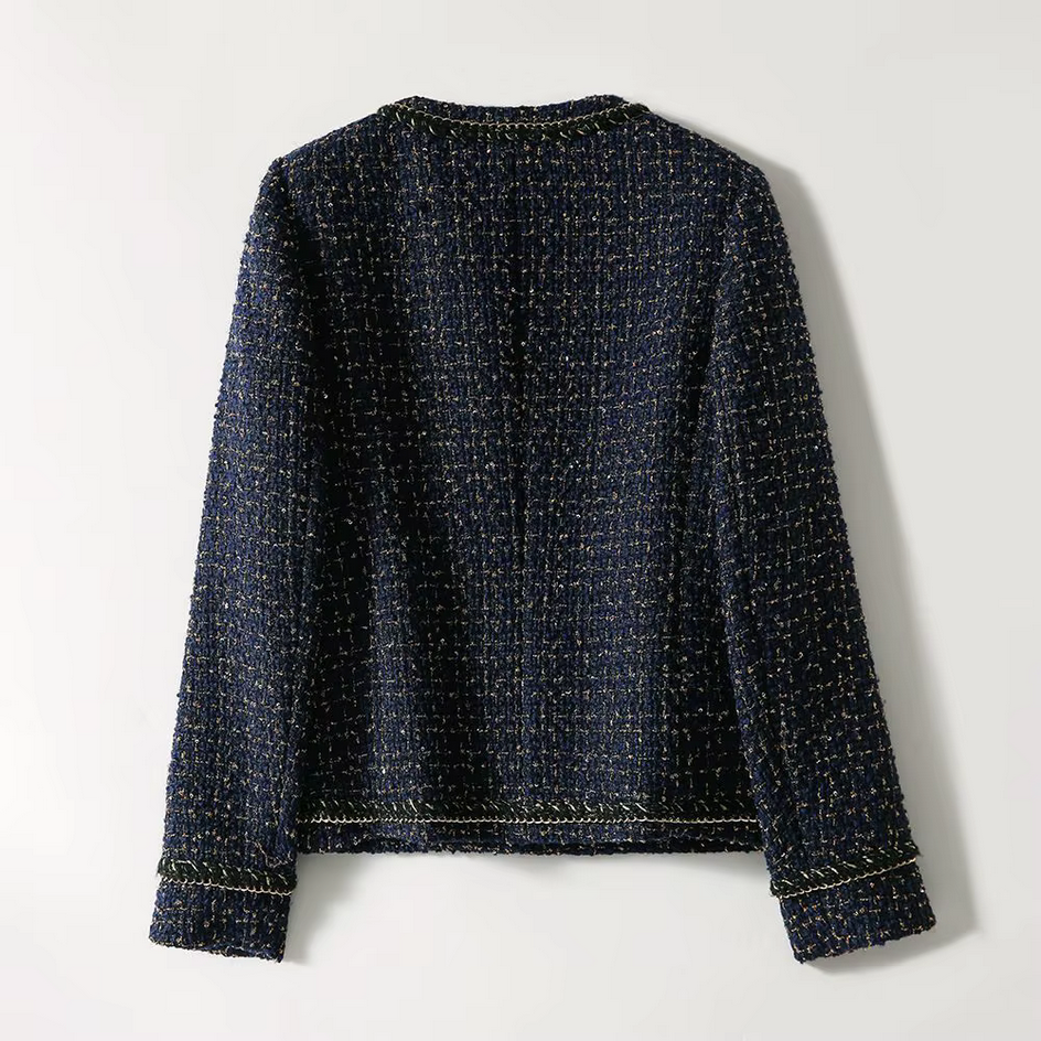 All-Match Tweed Elegant O-Neck Cropped Jacket