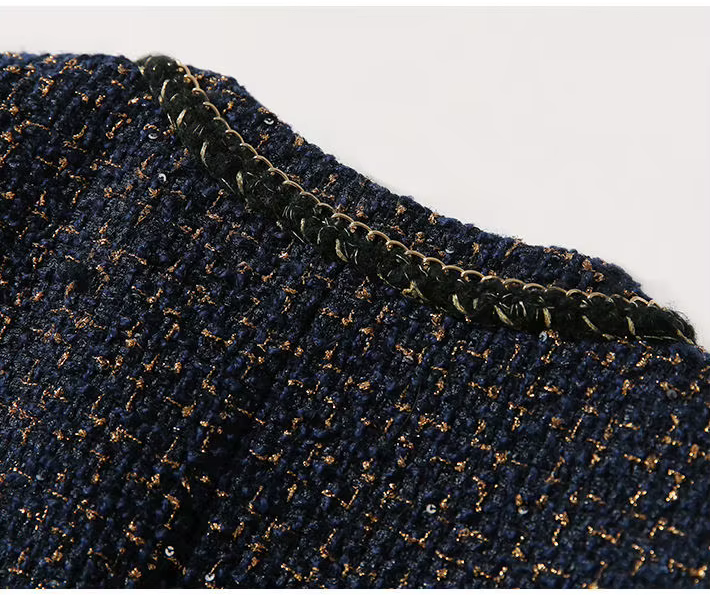 All-Match Tweed Elegant O-Neck Cropped Jacket