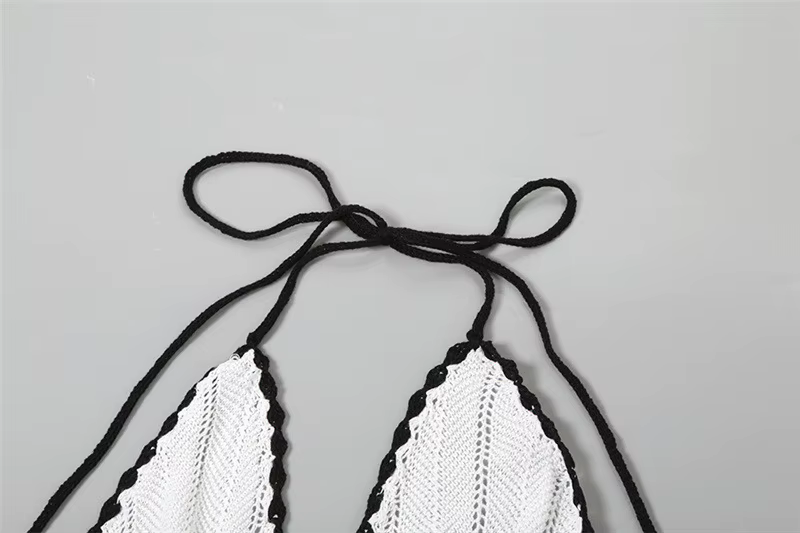 Casual Knitted Hollow Out  Halter Fashion Maxi Dress