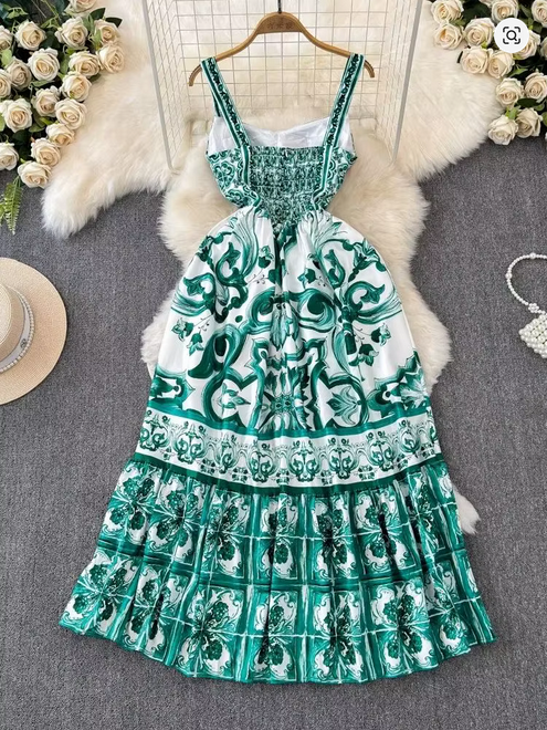 Runway Summer Holiday Spaghetti Strap V Neck Backless Maxi Dress