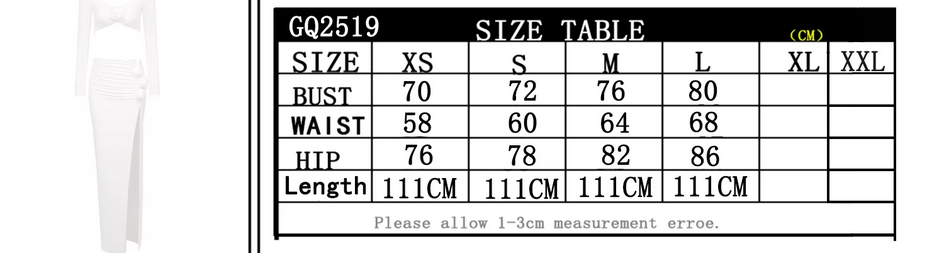 Backless 3D Flower Long Sleeve Two-Piece Dress Suit Top with Bralette Maxi Skirt Set