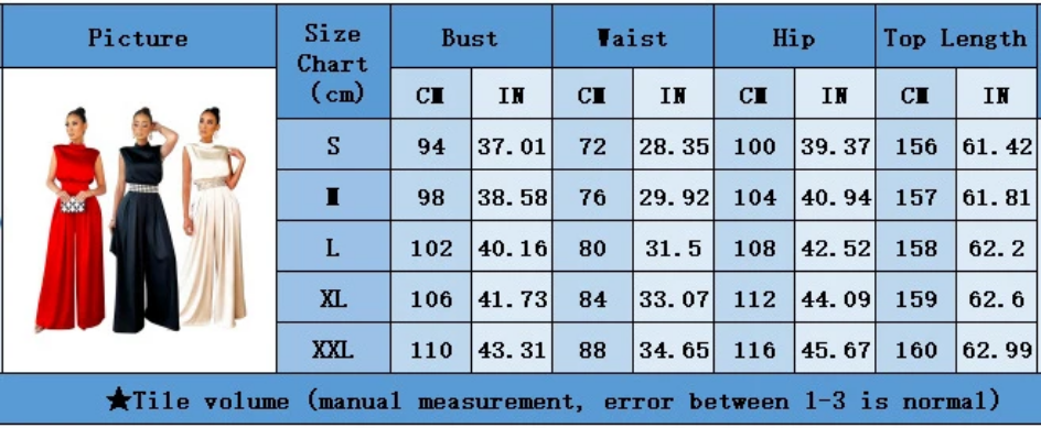 Spring Summer New Elegant Wide Leg Pants Bodysuit High Collar Sleeveless Jumpsuits