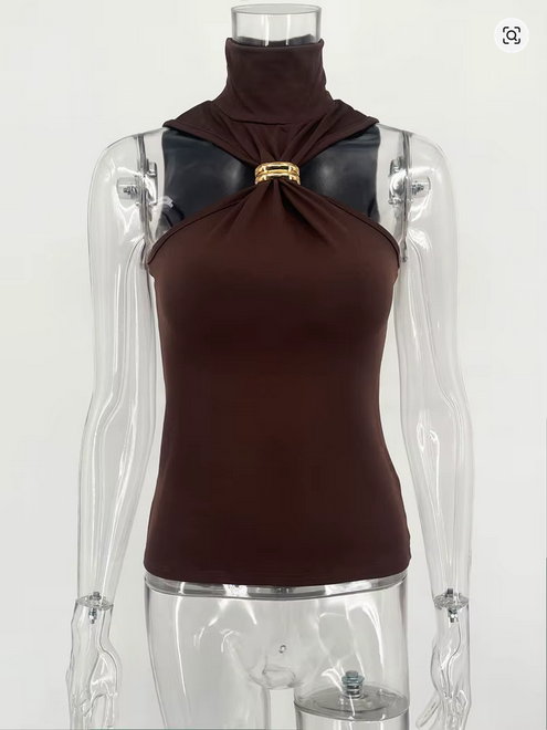 Summer Fashion Slim Off-Shoulder Patchwork Sexy Tank Top