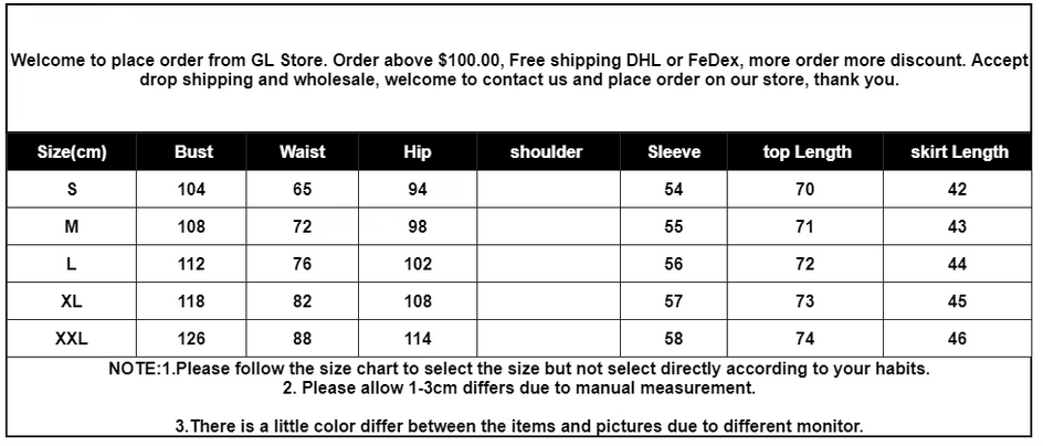 Fashion Sequined Splicing  Lapel Collar Shirt and Midi A-line Skirt Suit