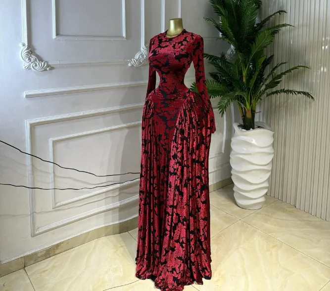 Lace Up O-neck Long Sleeve Big Swing A-line Maxi Dress