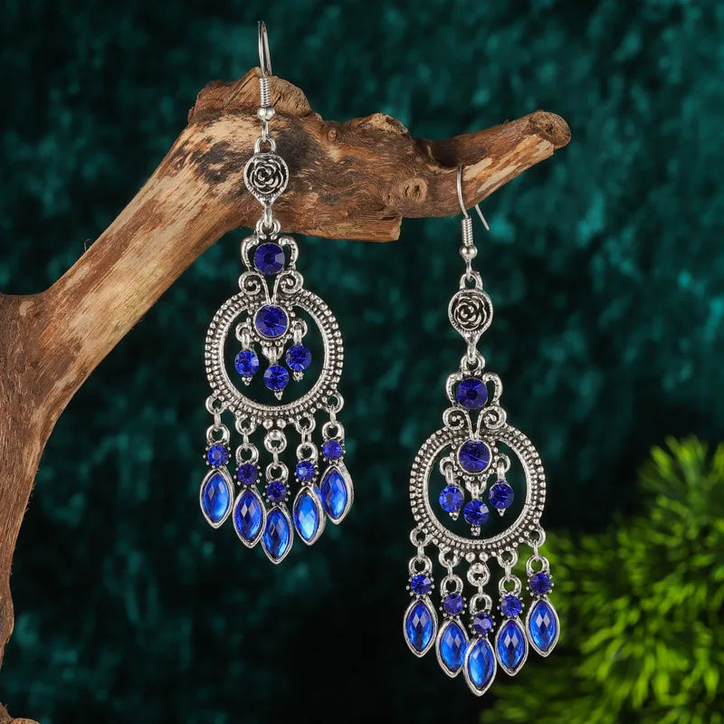 New Bohemian Multicolor Rhinestone Crystal Earrings