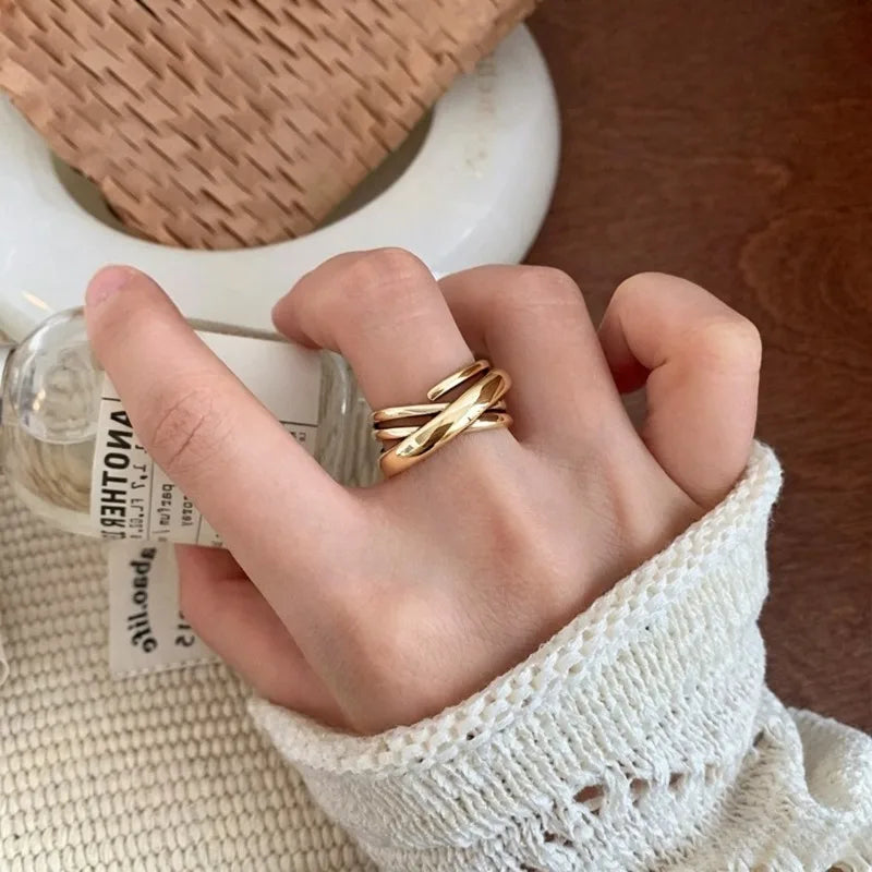 925 Sterling Silver Twisted Open Ring