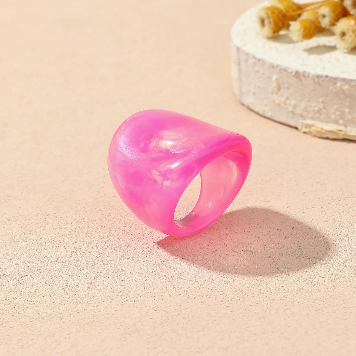 Dopamine Colorful Rings – Bold Geometric Resin Statement Jewelry for Women