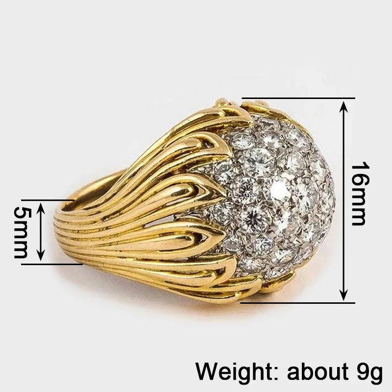 Creative Design Rings with Sparkling Cubic Zirconia Claws Setting
