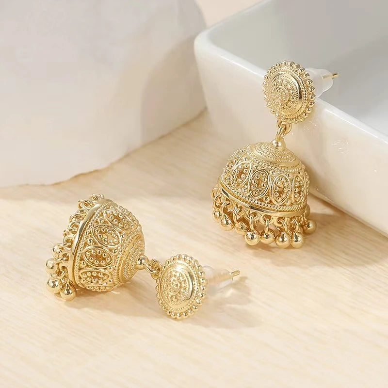 Unique Bell Design Drop Earrings