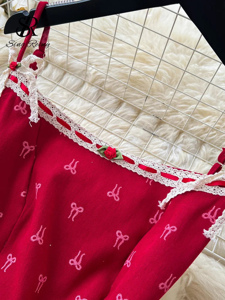 French Vacation Red Sundress
