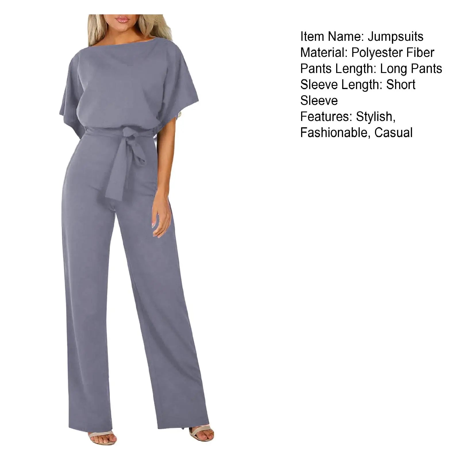 Sleeveless Belt Wide Leg Elegant Lady New Size Bodycon Jumpsuits