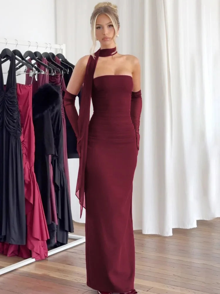 Strapless Backless Sexy Maxi Dress