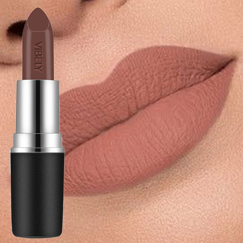 Frosted Velvet Matte Lipstick – 29 Bold Shades, Waterproof & Non‑Fading