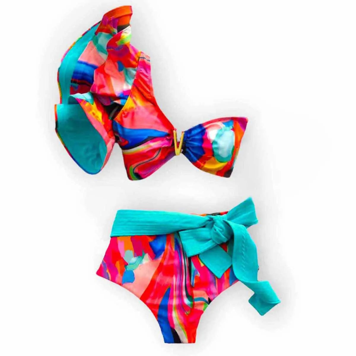 New Sexy High Waist Ruffle Bikini Sets