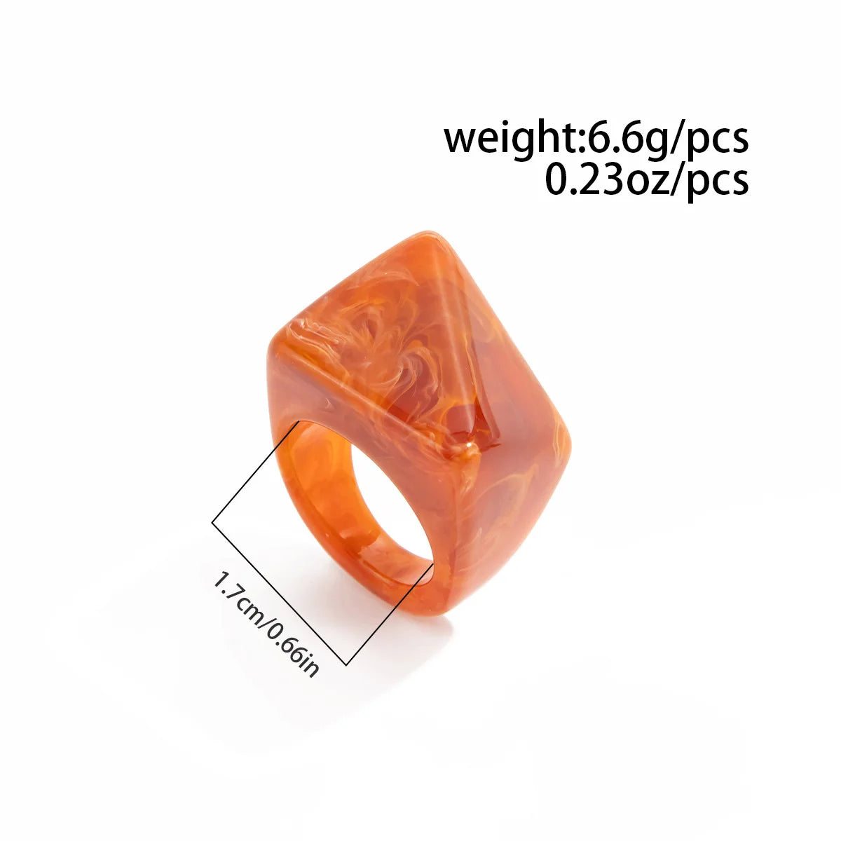 Winter New Vintage Triangle Resin Rings