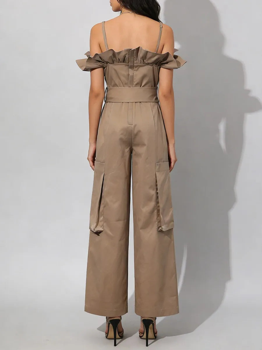 Square Neck Sleeveless Tunic Wide Leg Jumpsuits