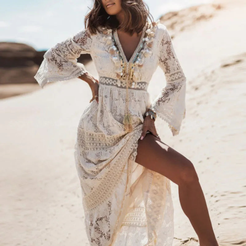 Elegant Lace Maxi Dress