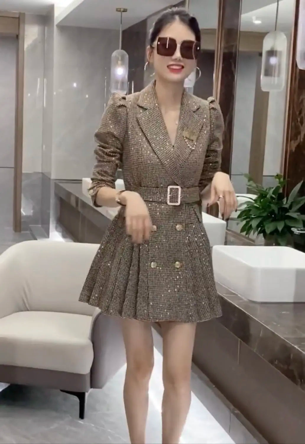 New Autumn Waist Slimming Dress