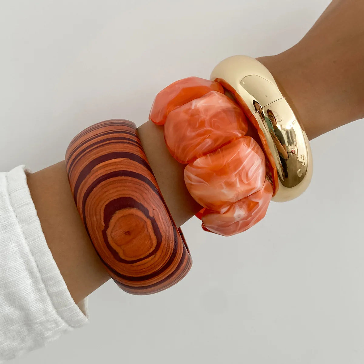 Natural Wooden Round Bangles