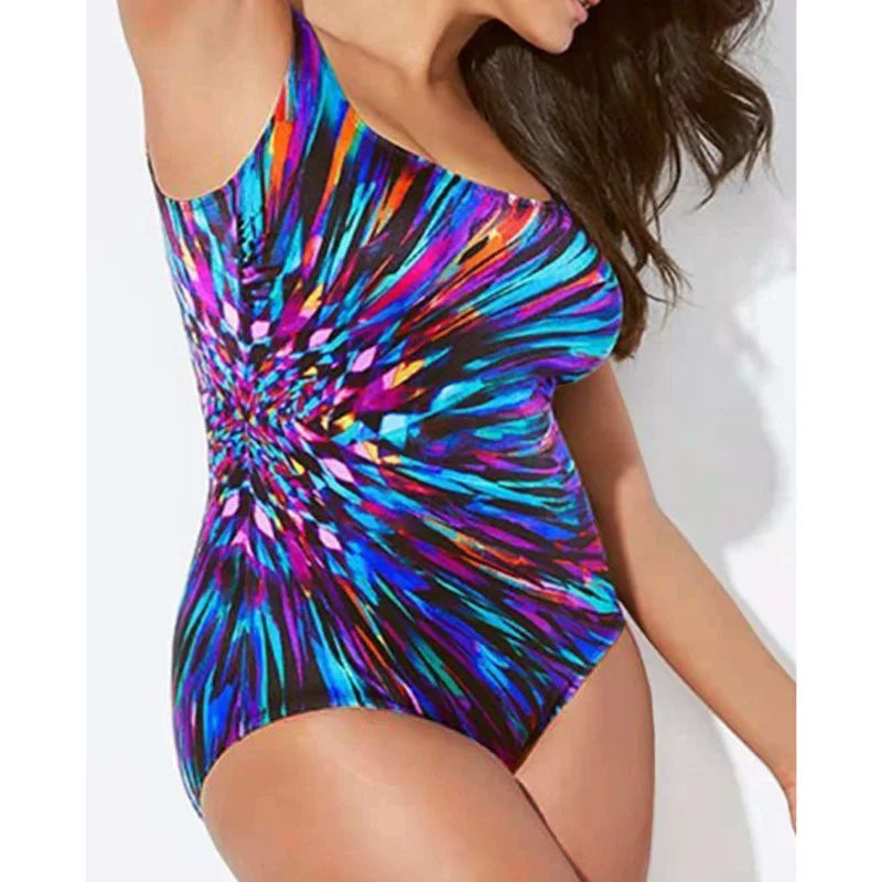 Sexy One-Piece Large Size Swimwear Push Up Plus Size Swimsuit