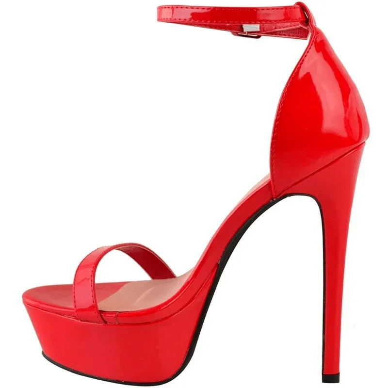 Sexy Open Toes 14cm Super High Heels Peep Toes Platform Stilettos