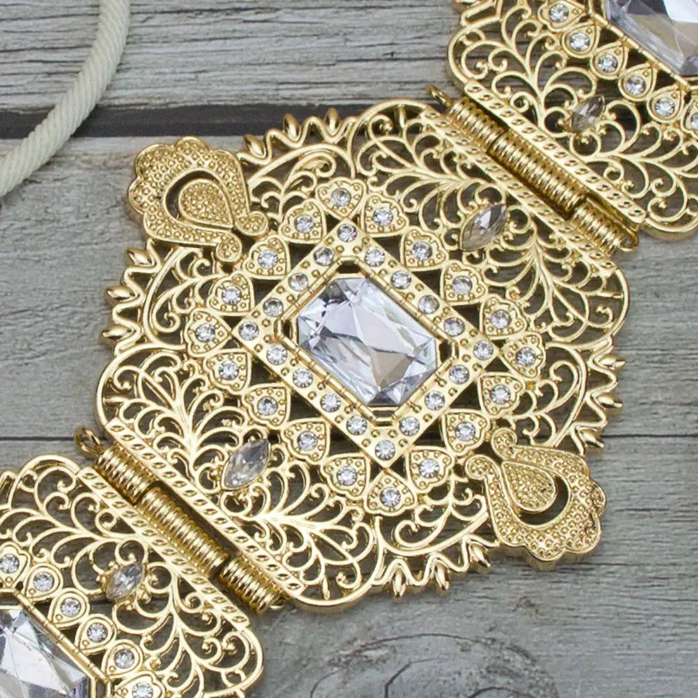 Moroccan Bride Tassel Straps Rope Waist Chain Chic Alloy Belt